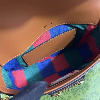 Gucci 658574 Gucci Horsebit 1955 Mini Bag Blue