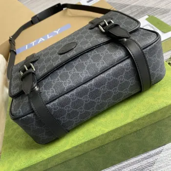 Gucci 658542 GG Messenger Bag Black