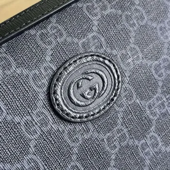 Gucci 726833 Messenger Bag With Interlocking G Black