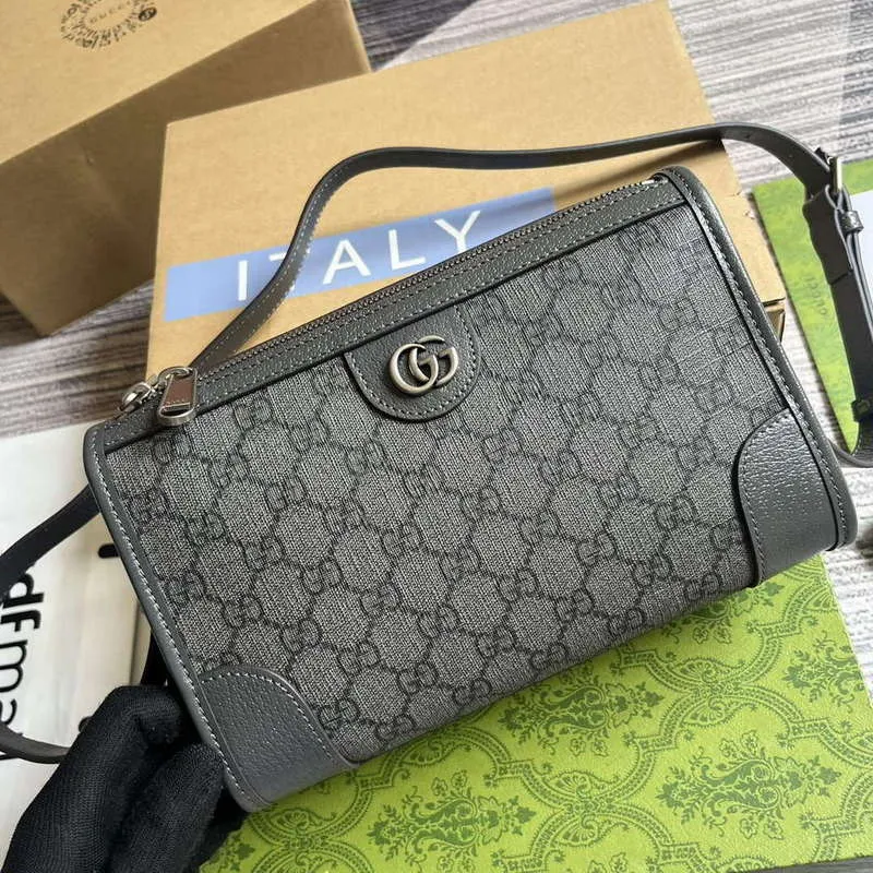 Gucci 752581 Ophidia GG Messenger Bag Grey