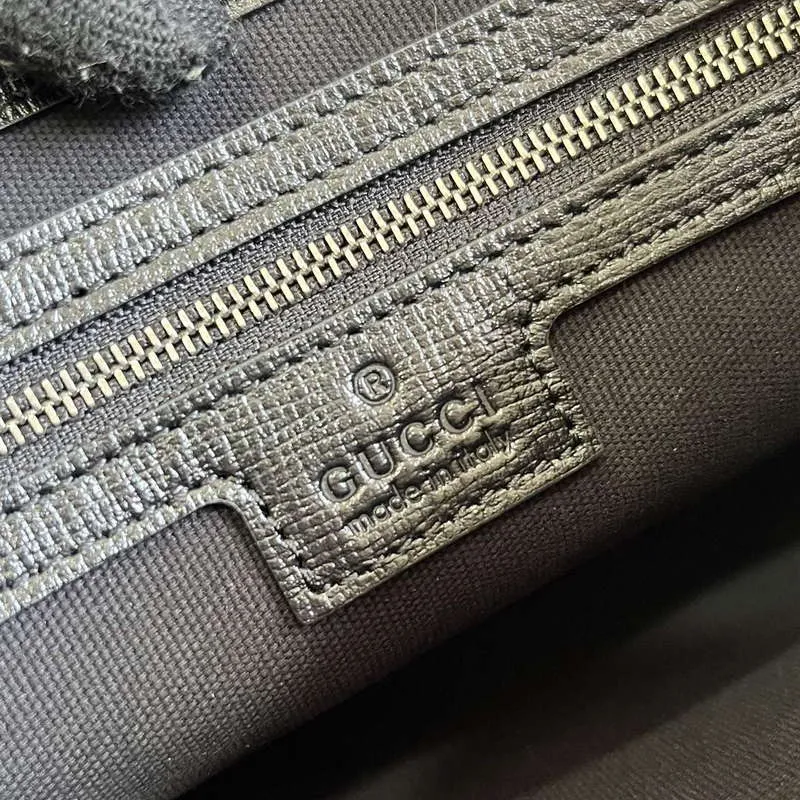 Gucci 760021 Messenger Bag With Interlocking G Black