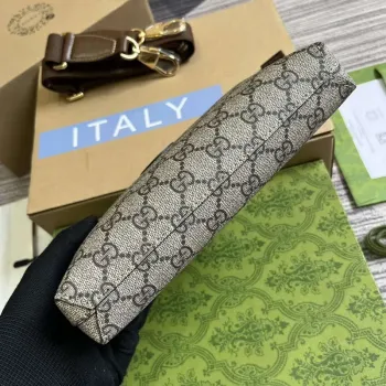 Gucci 760021 Messenger Bag With Interlocking G Brown