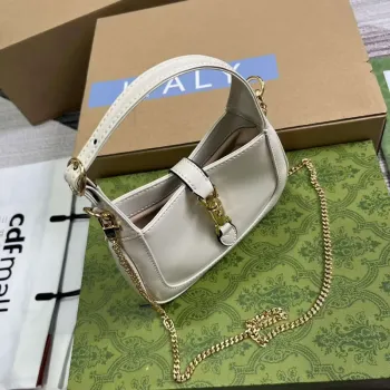 Gucci 760249 Jackie 1961 Super Mini Bag White