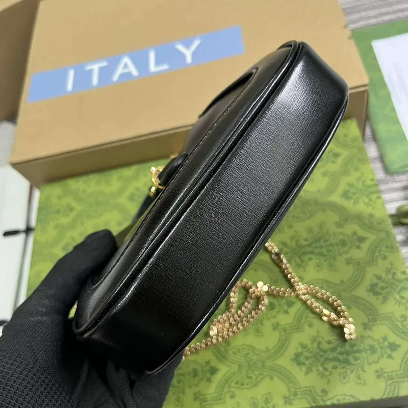 Gucci 760249 Jackie 1961 Super Mini Bag Black