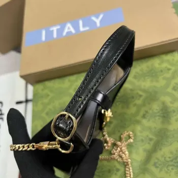 Gucci 760249 Jackie 1961 Super Mini Bag Black