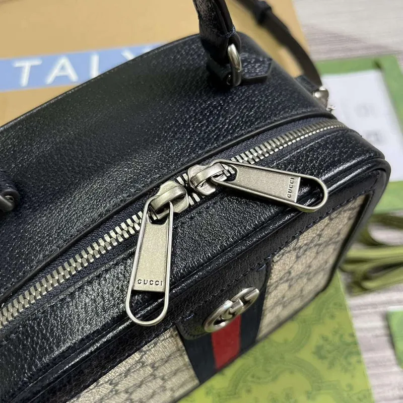 Gucci 772157 Ophidia GG Mini Top Handle Bag Blue