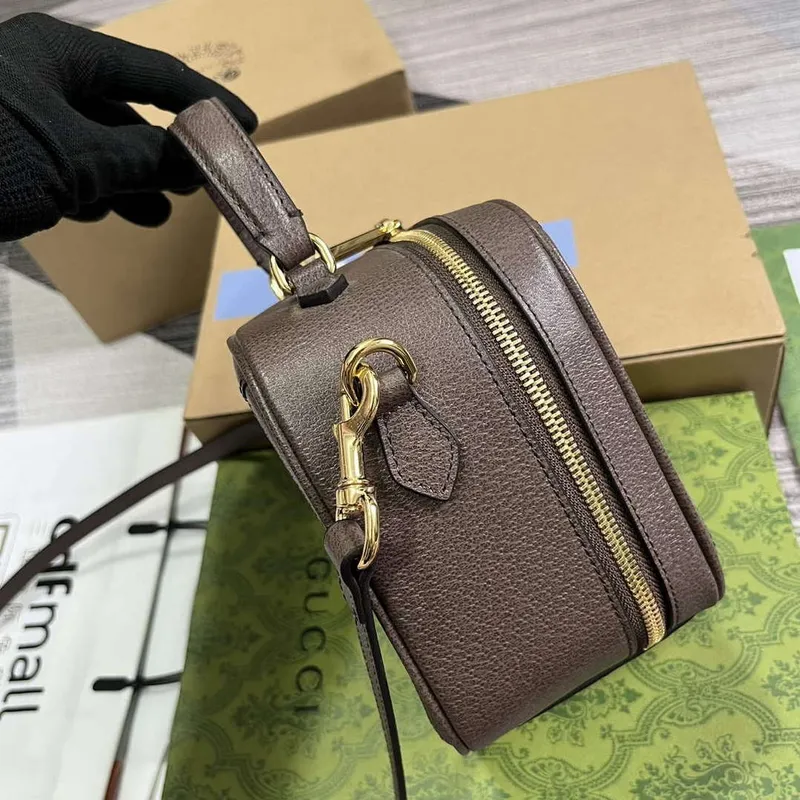 Gucci 772157 Ophidia GG Mini Top Handle Bag Brown