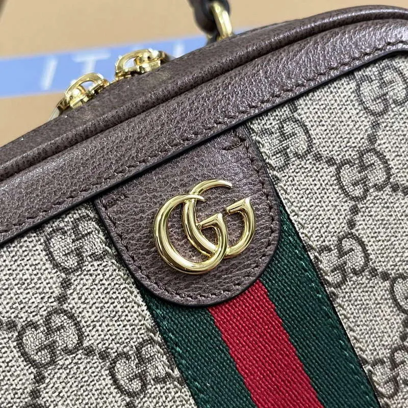 Gucci 772157 Ophidia GG Mini Top Handle Bag Brown