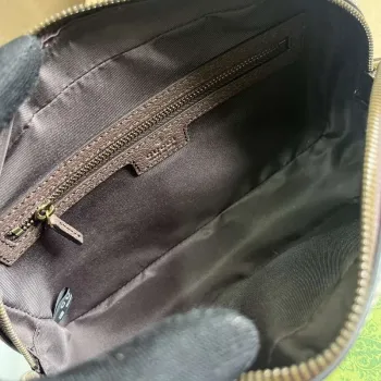 Gucci 760019 Gucci Savoy Toiletry Case With Web Brown