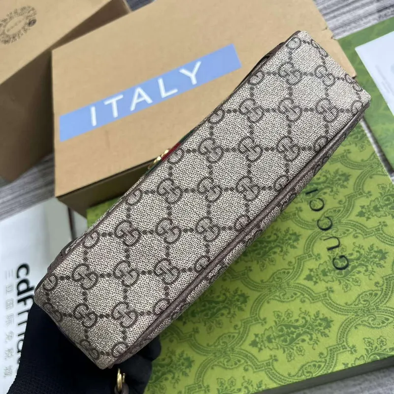 Gucci 760245 Ophidia GG Pouch Bag Brown