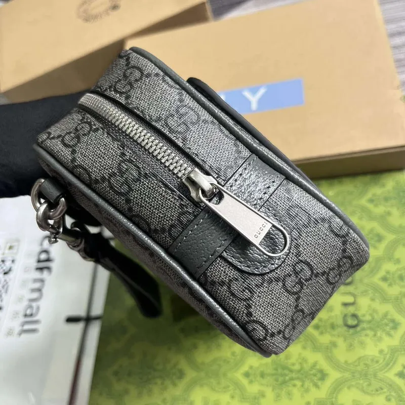 Gucci 760245 Ophidia GG Pouch Bag Grey