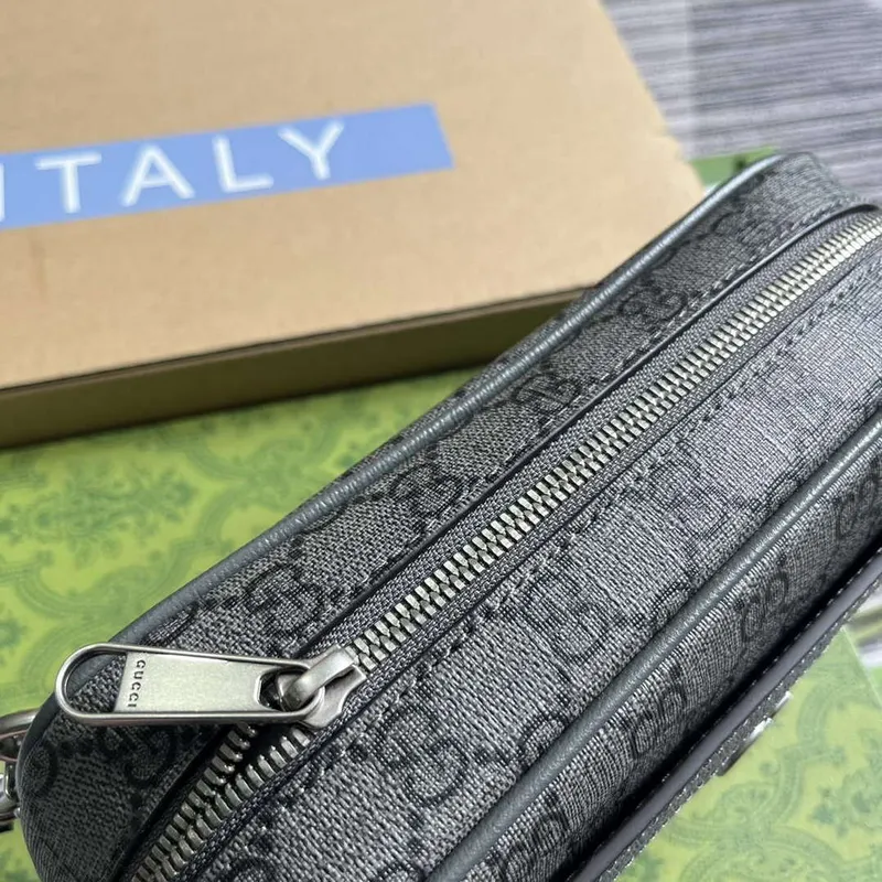 Gucci 760245 Ophidia GG Pouch Bag Grey