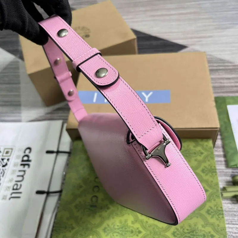 Gucci 764155 Gucci Horsebit 1955 Shoulder Bag Pink