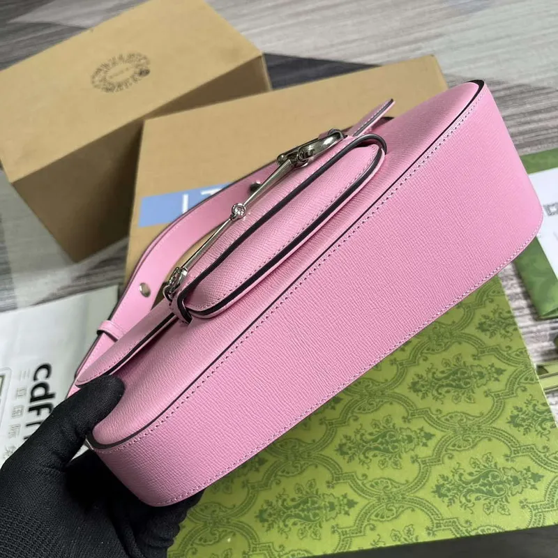 Gucci 764155 Gucci Horsebit 1955 Shoulder Bag Pink