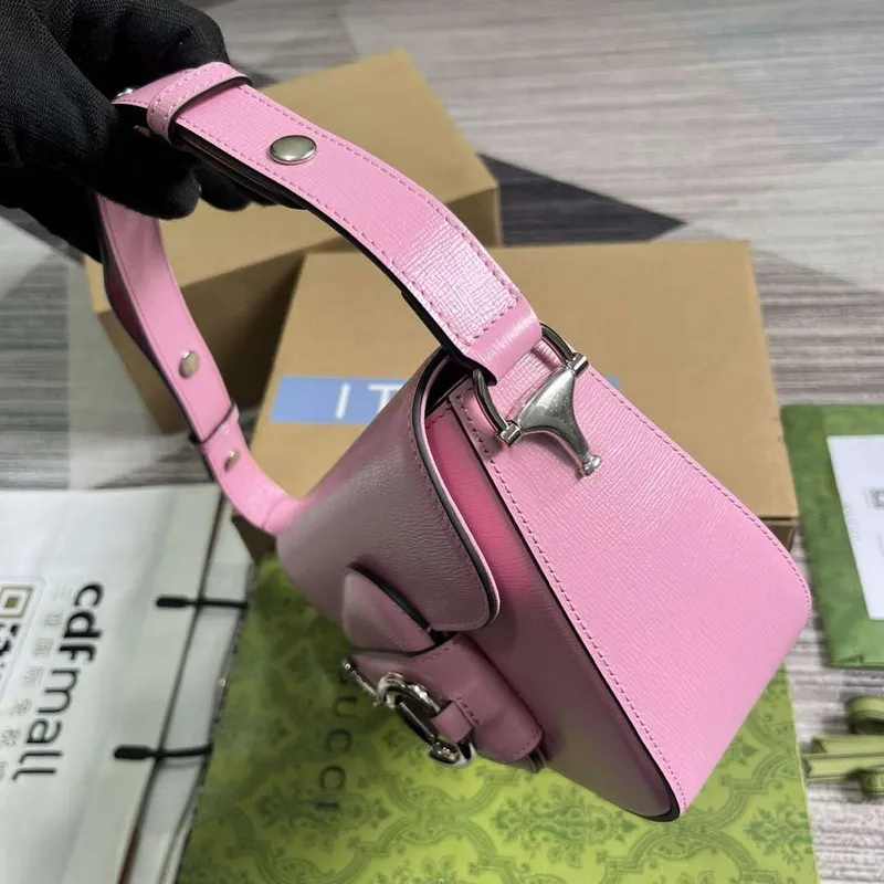 Gucci 764155 Gucci Horsebit 1955 Shoulder Bag Pink