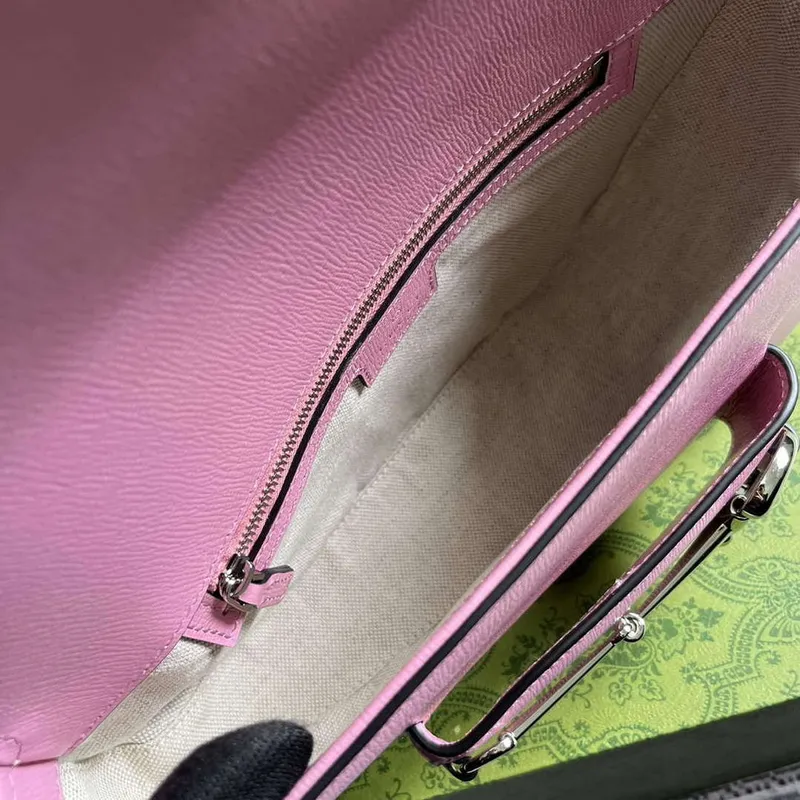 Gucci 764155 Gucci Horsebit 1955 Shoulder Bag Pink