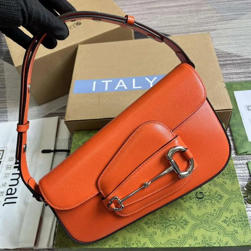 Gucci 764155 Gucci Horsebit 1955 Shoulder Bag Orange