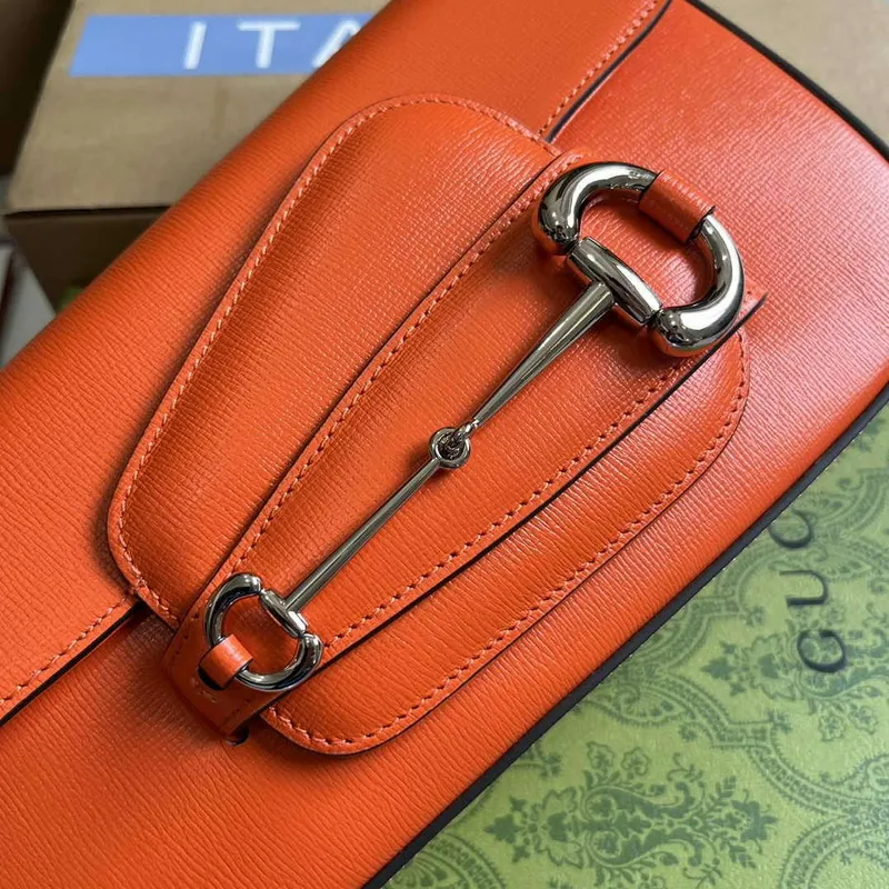 Gucci 764155 Gucci Horsebit 1955 Shoulder Bag Orange