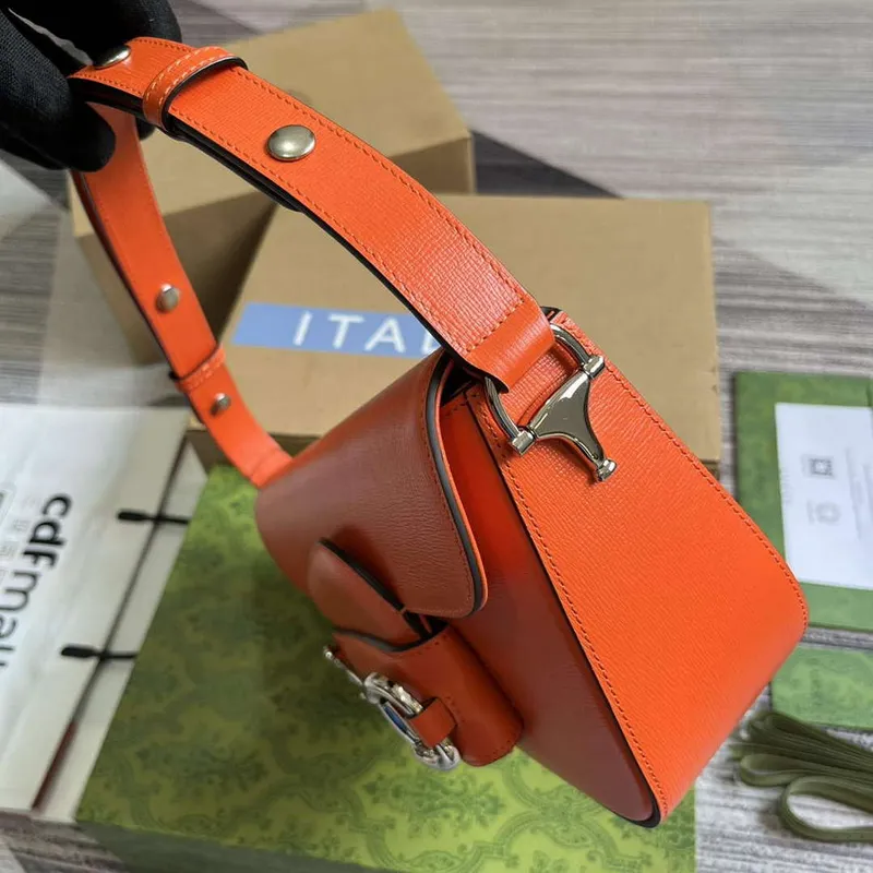 Gucci 764155 Gucci Horsebit 1955 Shoulder Bag Orange