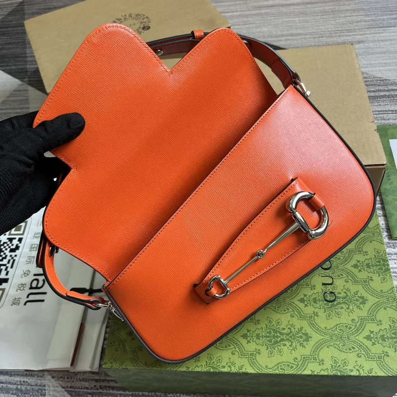 Gucci 764155 Gucci Horsebit 1955 Shoulder Bag Orange