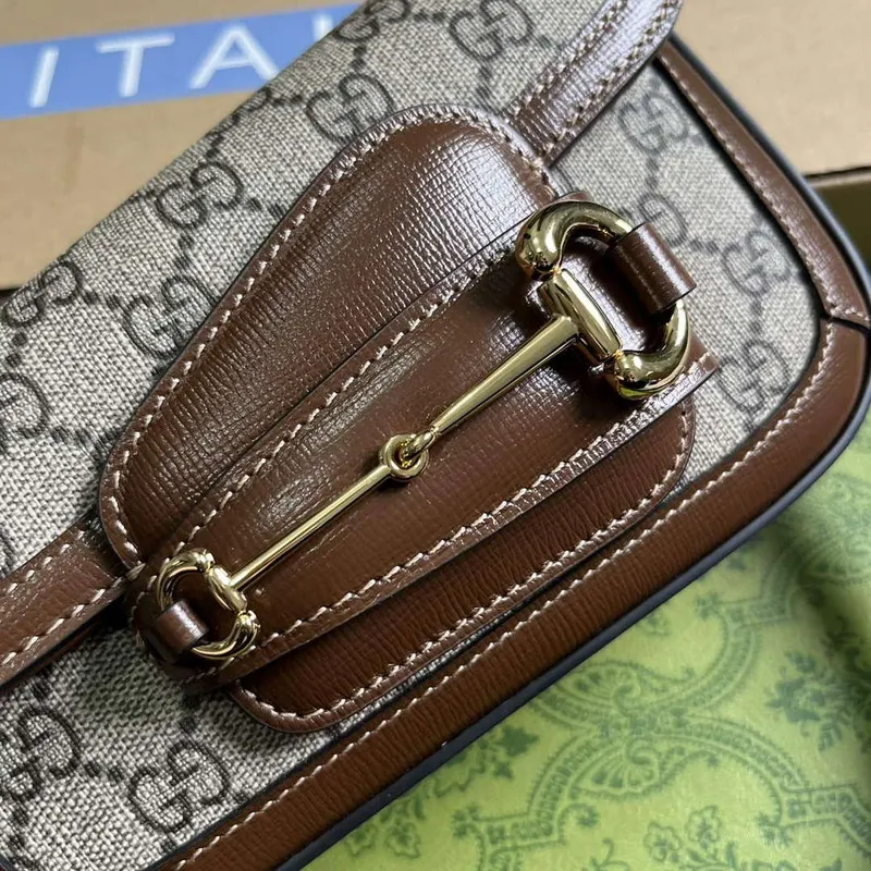 Gucci 774209 Gucci Horsebit 1955 Mini Shoulder Bag Brown