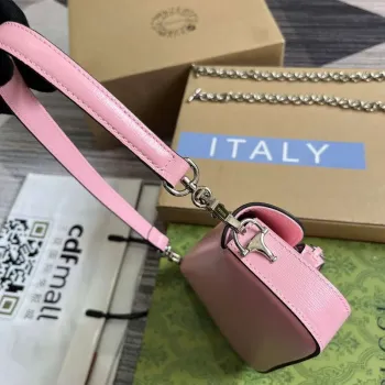 Gucci 774209 Gucci Horsebit 1955 Mini Shoulder Bag Pink