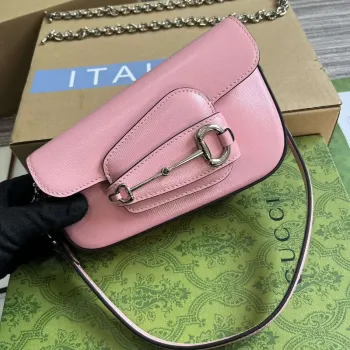 Gucci 774209 Gucci Horsebit 1955 Mini Shoulder Bag Pink