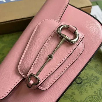 Gucci 774209 Gucci Horsebit 1955 Mini Shoulder Bag Pink