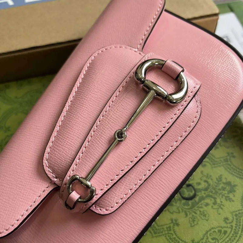 Gucci 774209 Gucci Horsebit 1955 Mini Shoulder Bag Pink