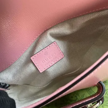 Gucci 774209 Gucci Horsebit 1955 Mini Shoulder Bag Pink