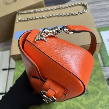 Gucci 774209 Gucci Horsebit 1955 Mini Shoulder Bag Orange
