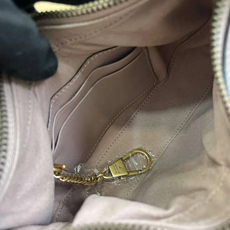 Gucci 770983 GG Marmont Half Moon Shaped Mini Bag Light pink