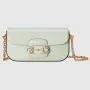 Gucci 735178 Gucci Horsebit 1955 small shoulder bag Mint Green