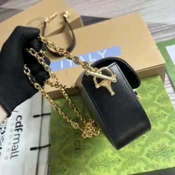 Gucci 735178 Gucci Horsebit 1955 small shoulder bag Black