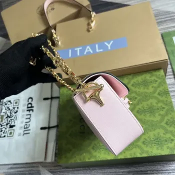 Gucci 735178 Gucci Horsebit 1955 small shoulder bag Pink