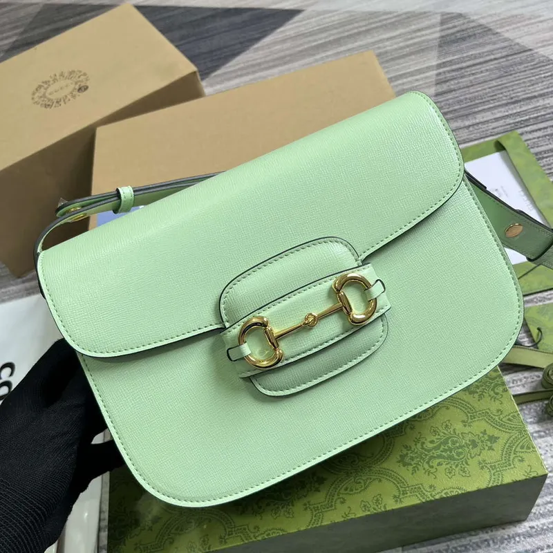 Gucci 602204 Horsebit 1955 shoulder bag Avocado Green