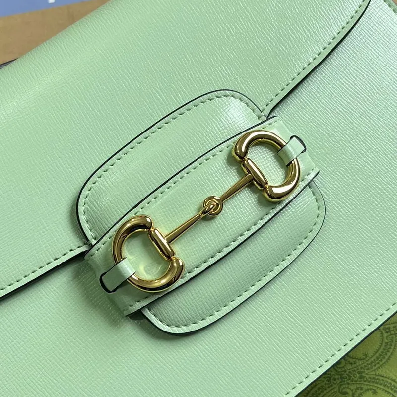 Gucci 602204 Horsebit 1955 shoulder bag Avocado Green