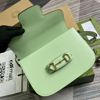 Gucci 602204 Horsebit 1955 shoulder bag Avocado Green