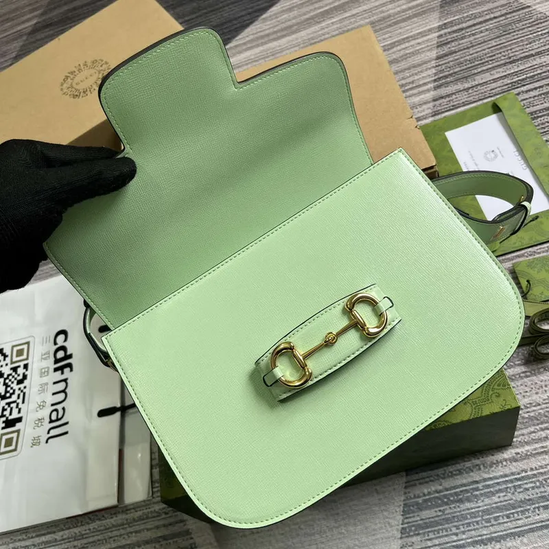 Gucci 602204 Horsebit 1955 shoulder bag Avocado Green