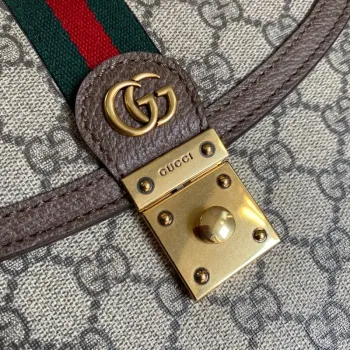 Gucci    651055 Ophidia GG Small Top Handle Bag Beige and Brown