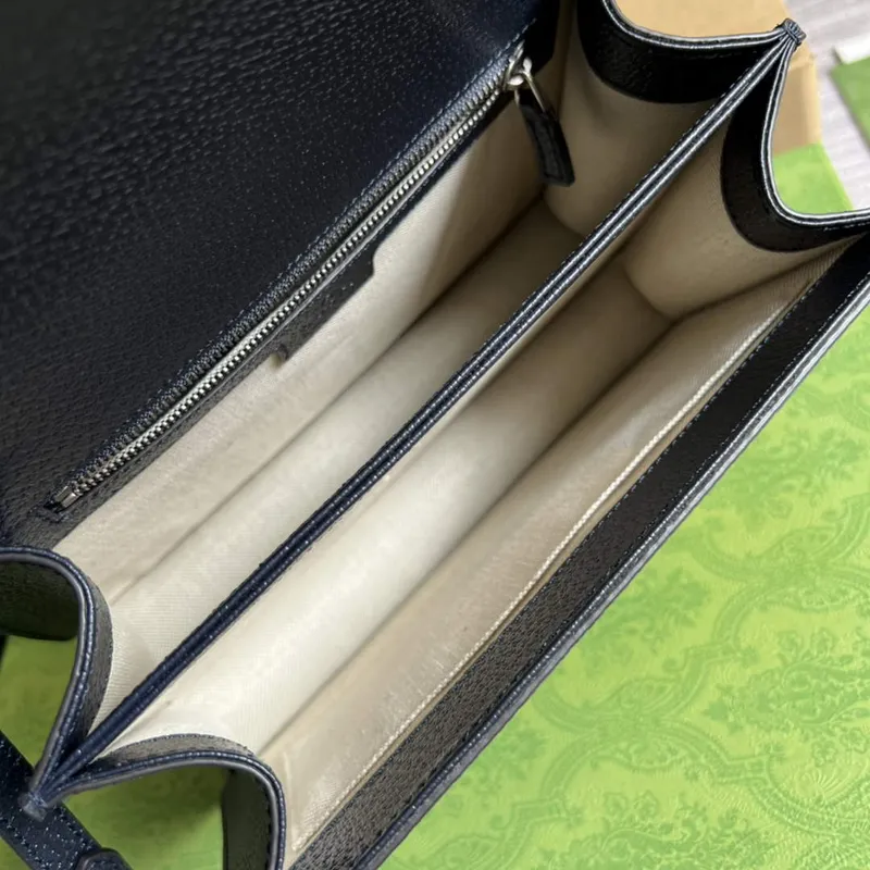 Gucci    651055 Ophidia GG Small Top Handle Bag Beige and Blue