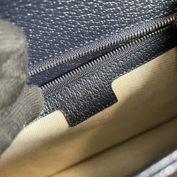 Gucci    651055 Ophidia GG Small Top Handle Bag Beige and Blue