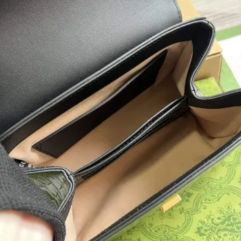 Gucci 703848 Gucci Horsebit 1955 Mini Bag Black crocodile leather