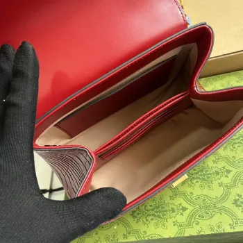 Gucci 703848 Gucci Horsebit 1955 Mini Bag Red crocodile leather