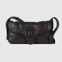 Gucci  767226 Aphrodite Small Shoulder Bag Black soft leather