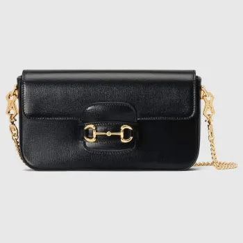 Gucci 752002 Gucci Horsebit 1955 Mini Bag  Black leather