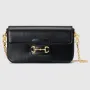 Gucci 752002 Gucci Horsebit 1955 Mini Bag  Black leather
