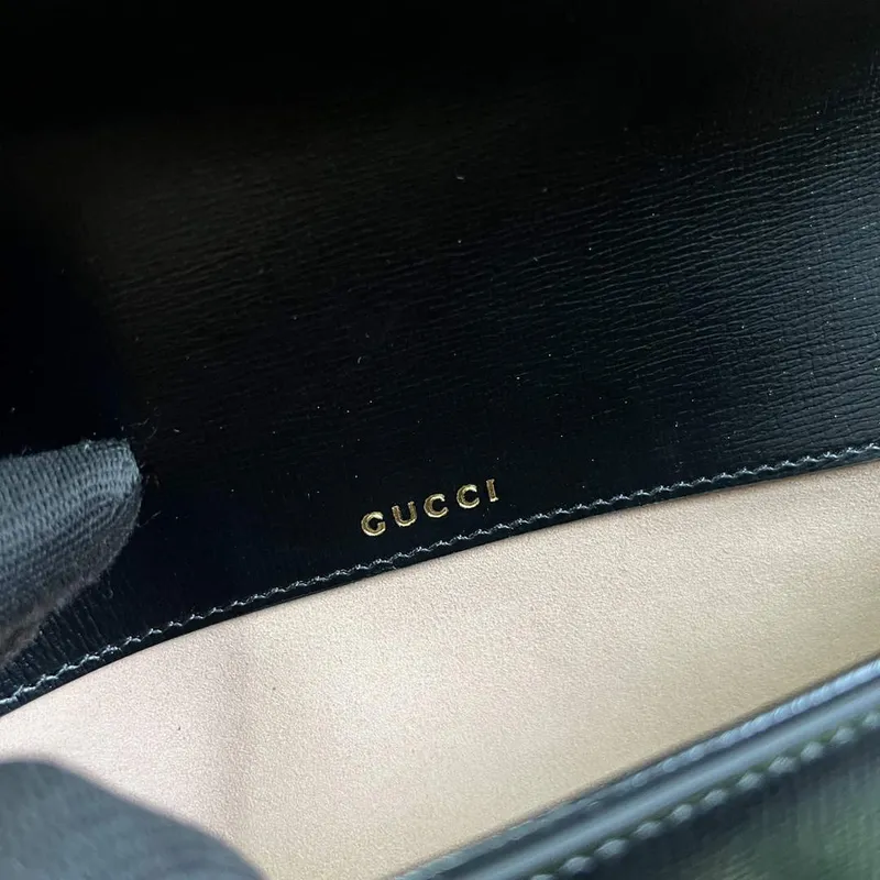 Gucci 752002 Gucci Horsebit 1955 Mini Bag  Black leather