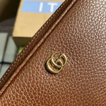 Gucci 772759 GG Marmont Mini Shoulder Bag Brown