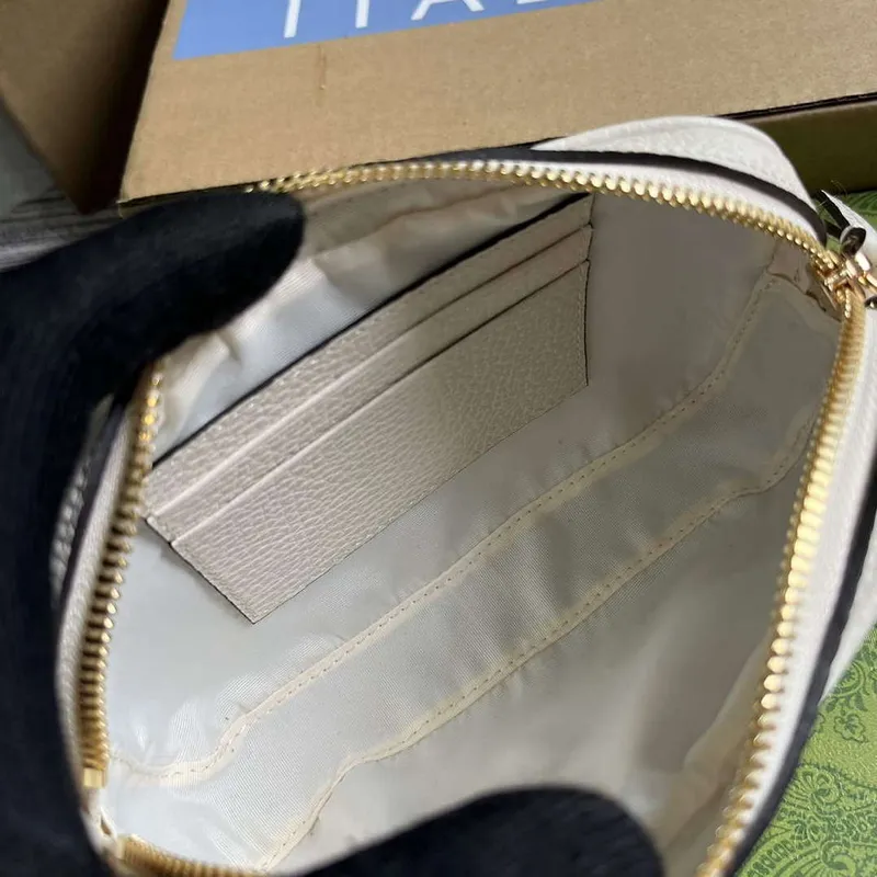 Gucci 772759 GG Marmont Mini Shoulder Bag White